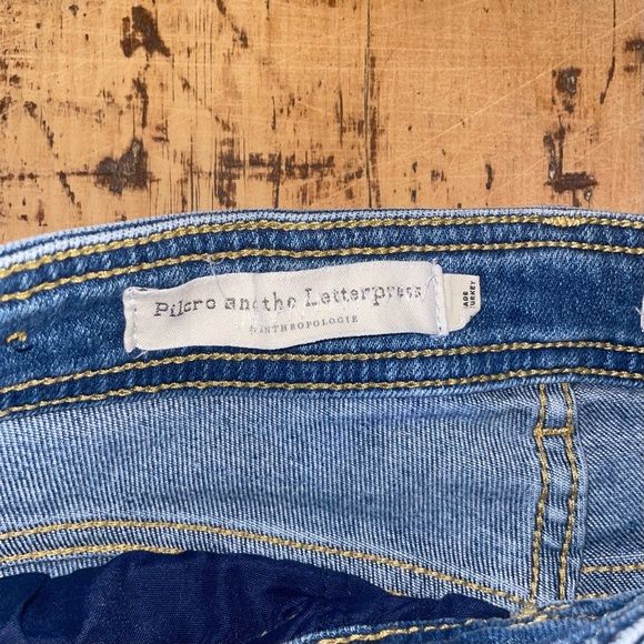 Anthropologie Pilcro and the Letterpress High Rise Skinny Jeans with Zippers 25 - Picture 5 of 8